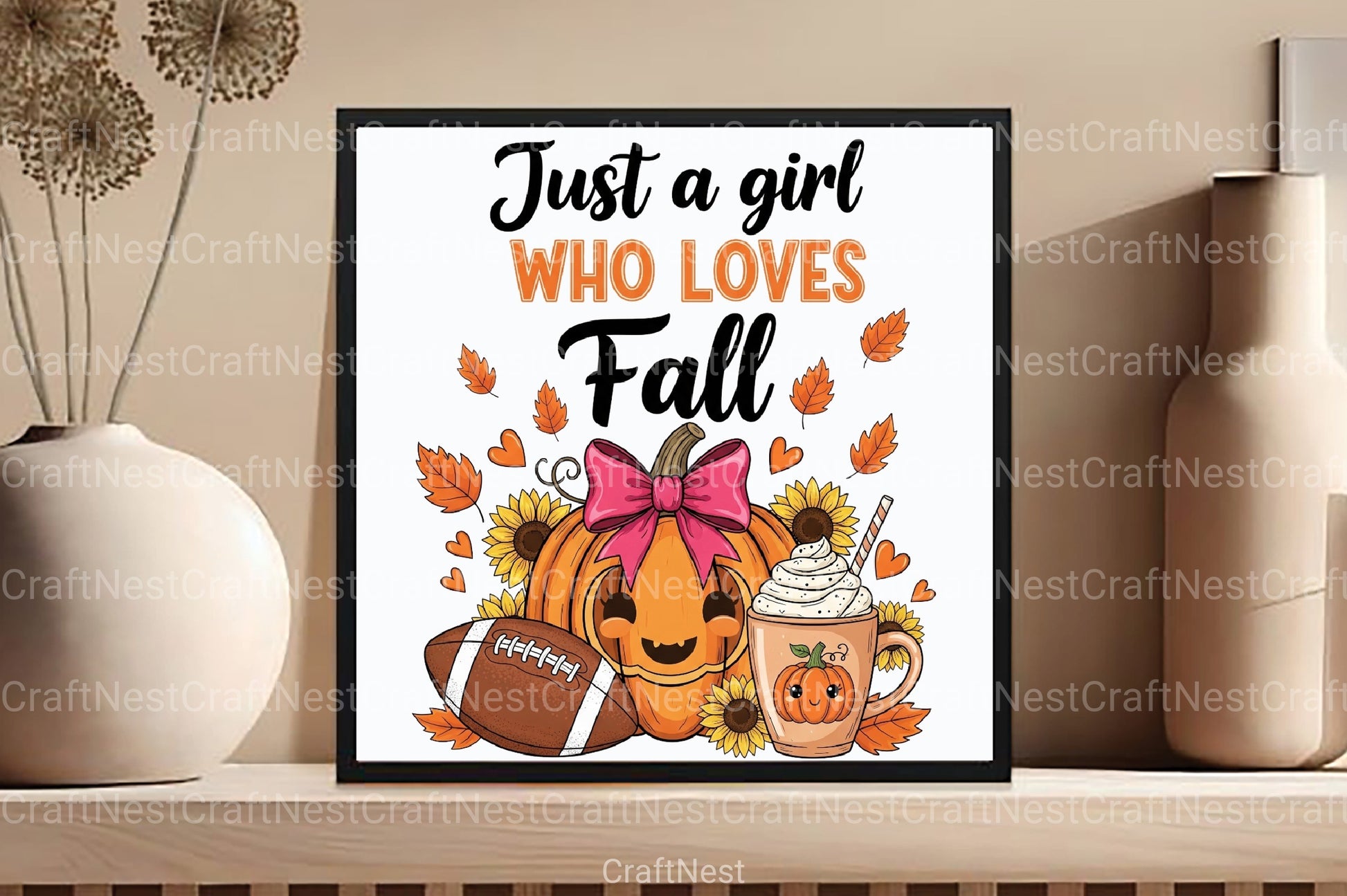 Just a Girl Who Loves Fall Clipart Bundle - CraftNest - Digital Crafting and Art