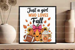 Just a Girl Who Loves Fall Clipart Bundle - CraftNest - Digital Crafting and Art