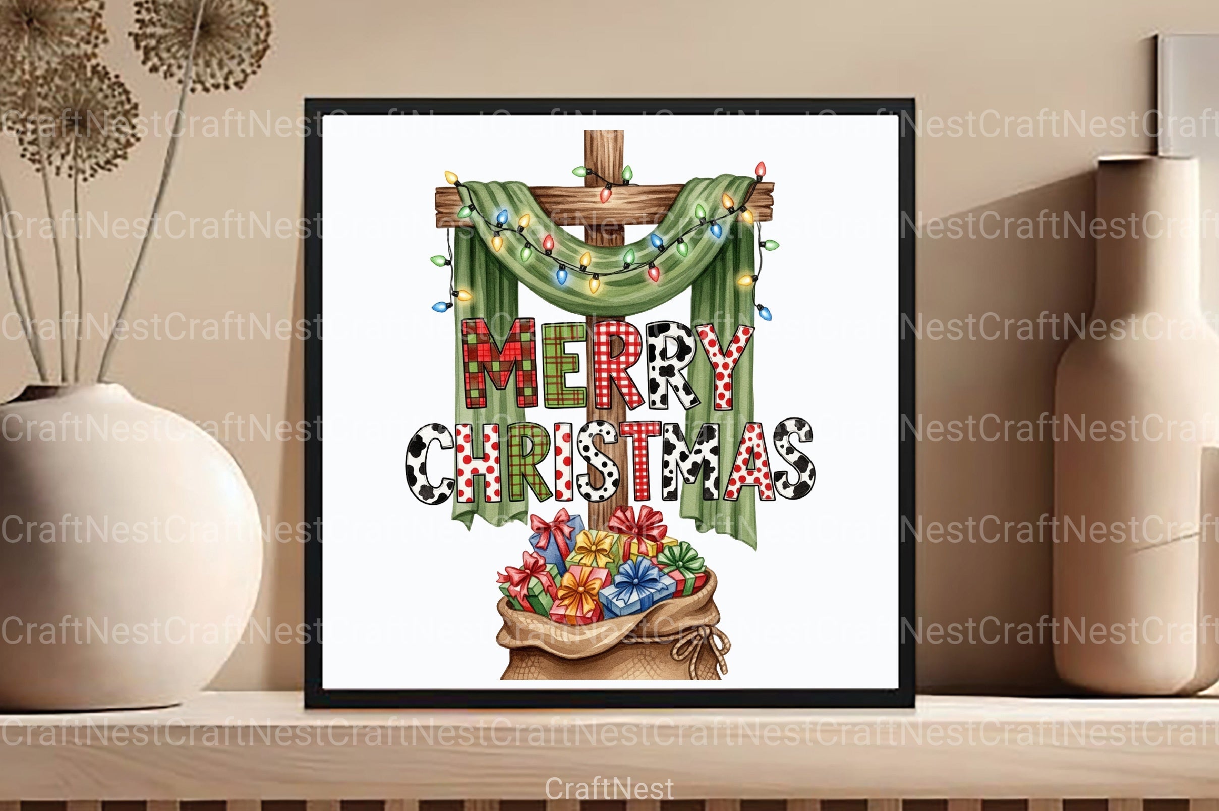 Merry Christmas Cross Clipart Bundle - CraftNest - Digital Crafting and Art