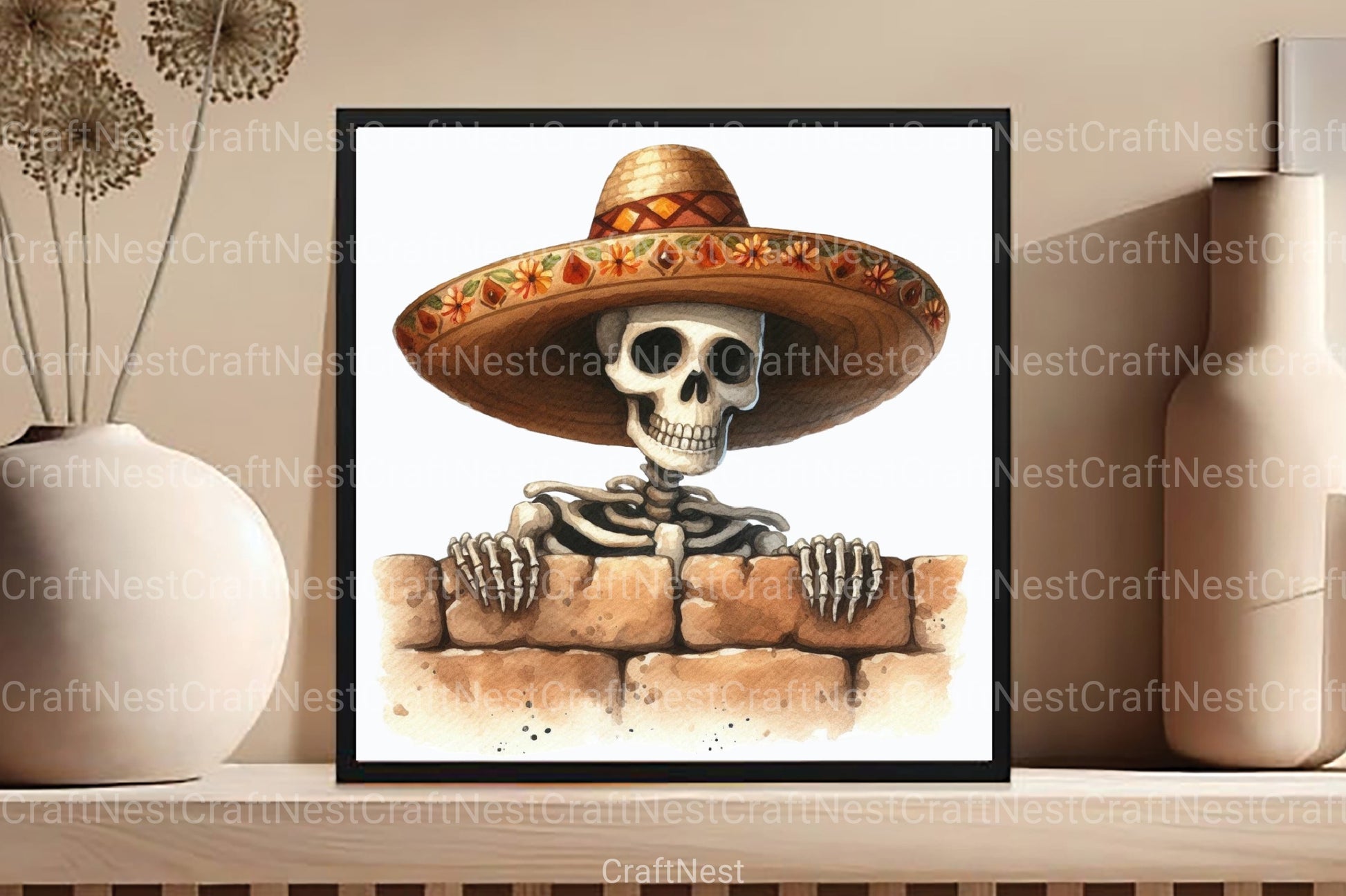 Funny Skeleton Peeking Clipart Bundle 12 - CraftNest - Digital Crafting and Art