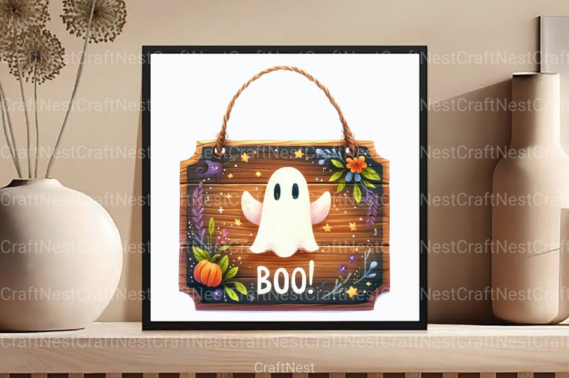 Boo Clipart Bundle: Spooky Graphics Collection - CraftNest - Digital Crafting and Art