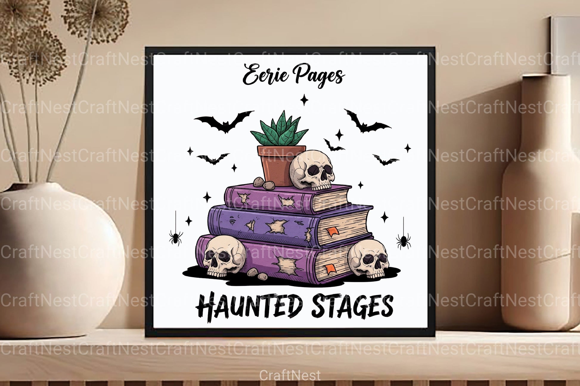 Bookish Halloween Funny Skull Clipart Bundle - CraftNest - Digital Crafting and Art
