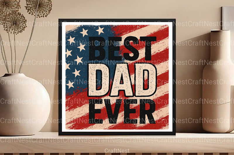 Patriotic Best Dad Ever Clipart Bundle 2 - CraftNest - Digital Crafting and Art