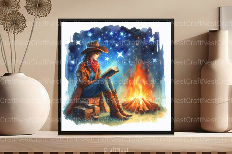 Western Cowgirl Book Clipart Bundle - CraftNest - Digital Crafting and Art