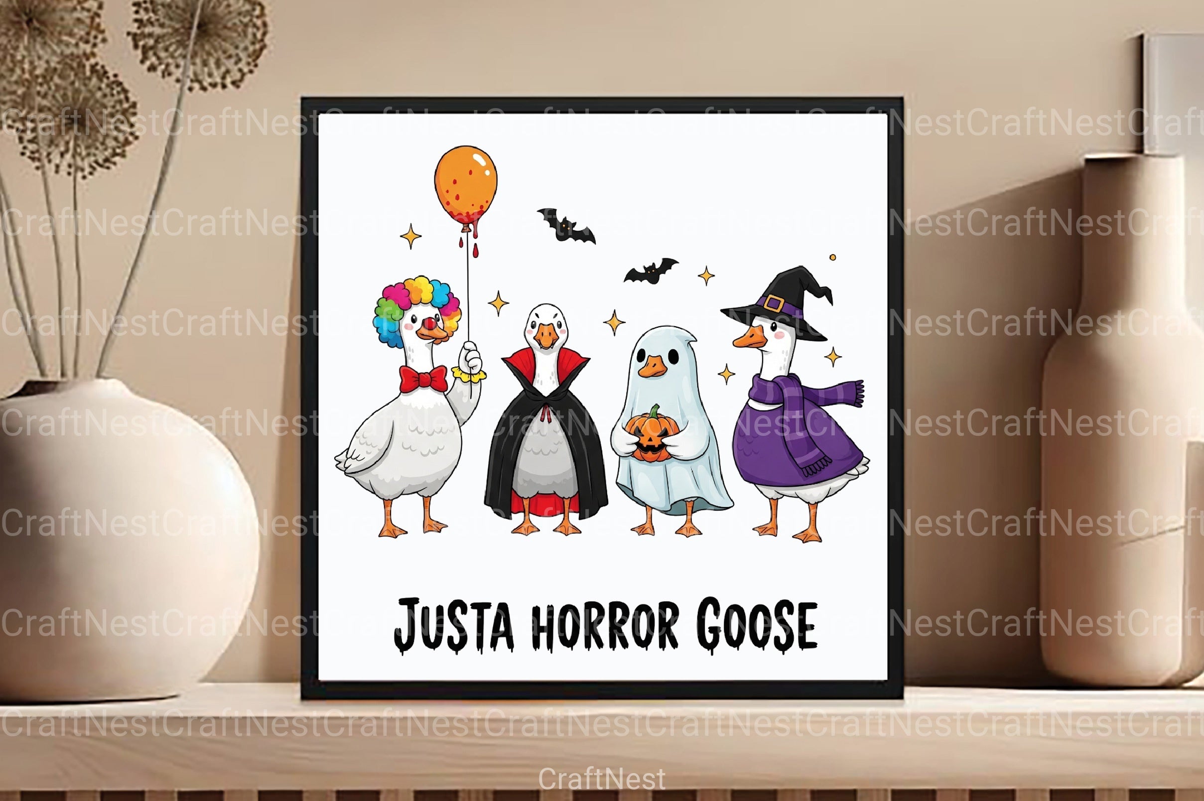Funny Halloween Horror Goose Clipart Bundle - CraftNest - Digital Crafting and Art