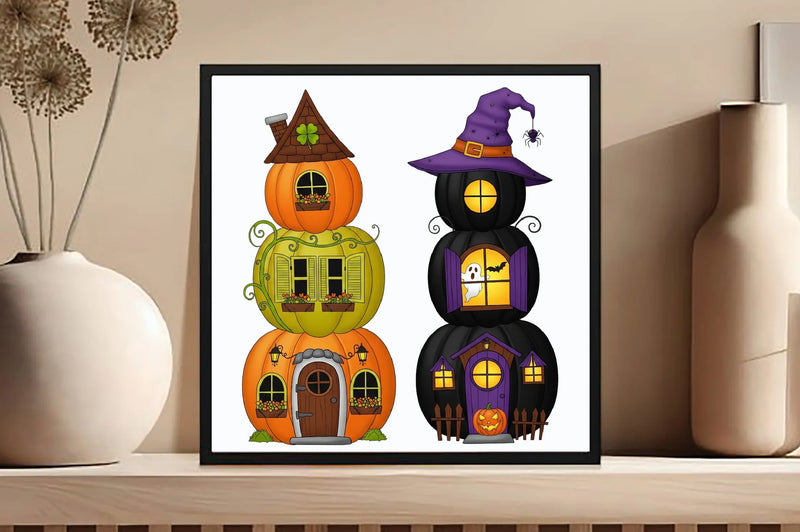 Halloween Pumpkin House Clipart Bundle - CraftNest - Digital Crafting and Art