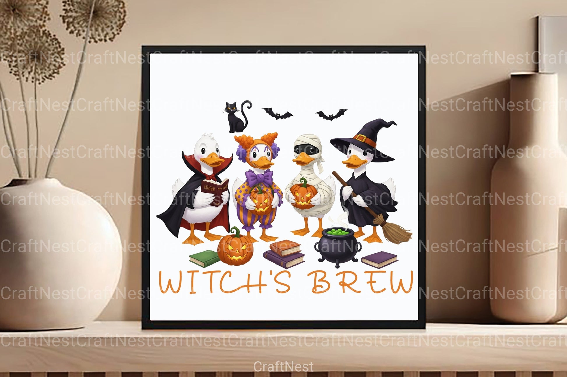 Honk Trick or Treat: Spooky Goose Clipart Bundle - CraftNest - Digital Crafting and Art
