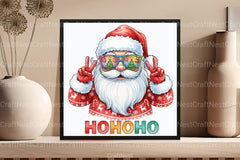 Hohoho Santa Christmas Clipart Bundle - CraftNest - Digital Crafting and Art