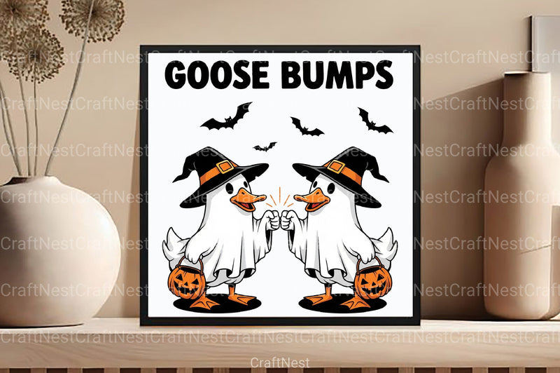Funny Halloween Goose Bumps Clipart Bundle - CraftNest - Digital Crafting and Art
