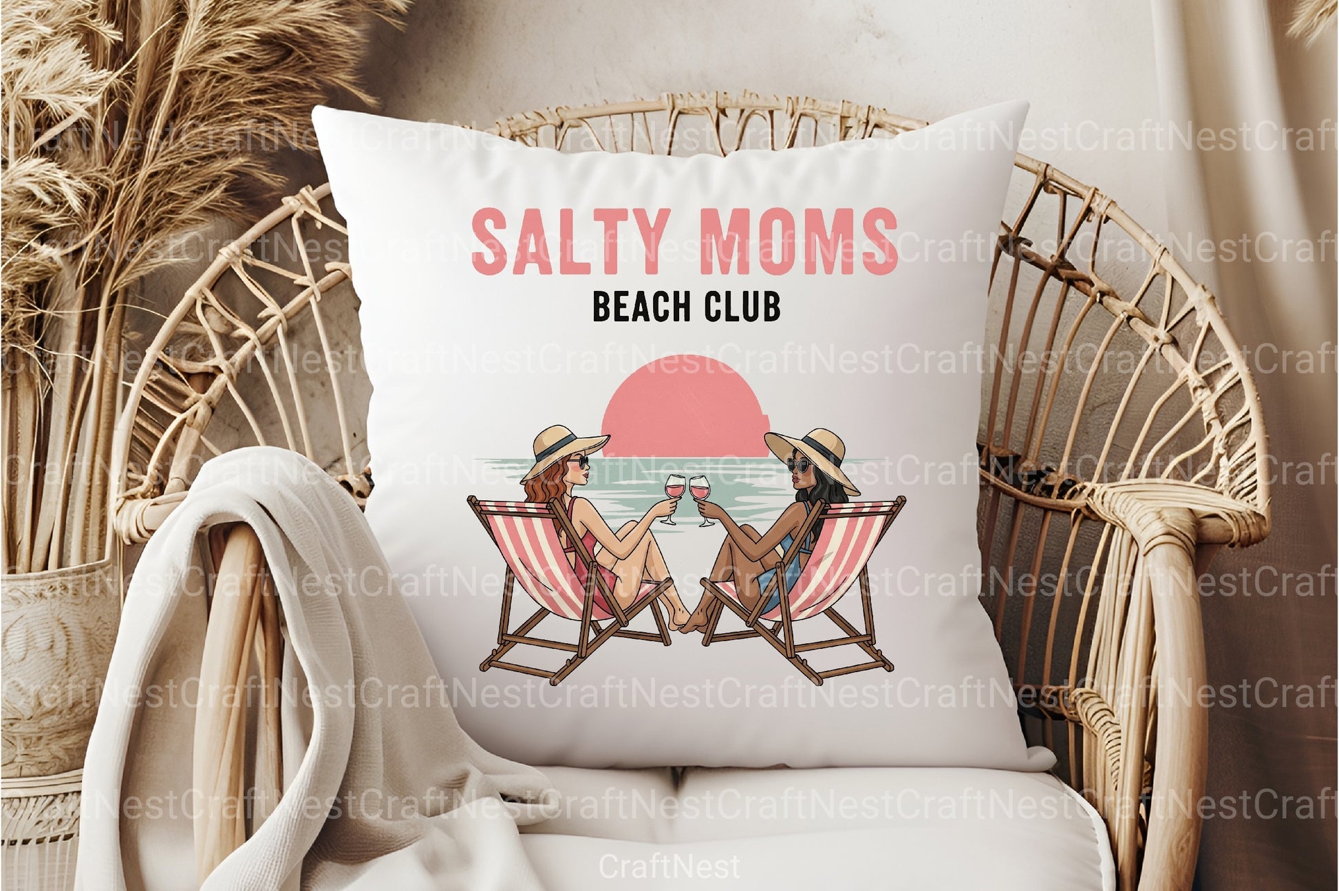Salty Moms Beach Club Clipart Bundle - CraftNest - Digital Crafting and Art