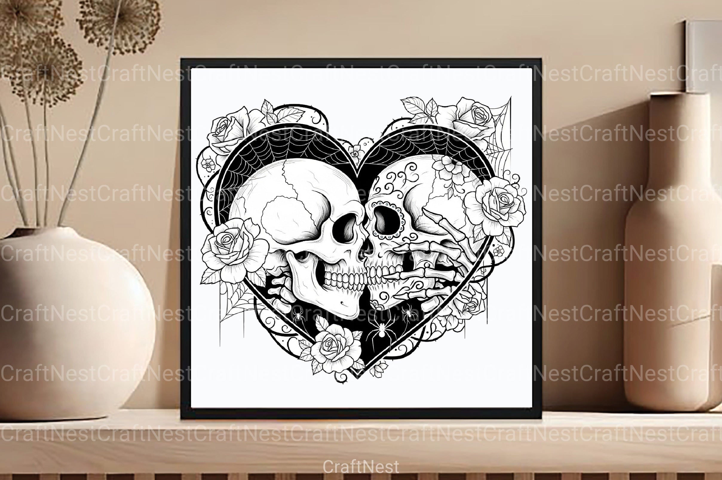 Love Skull Halloween Clipart Bundle - CraftNest - Digital Crafting and Art