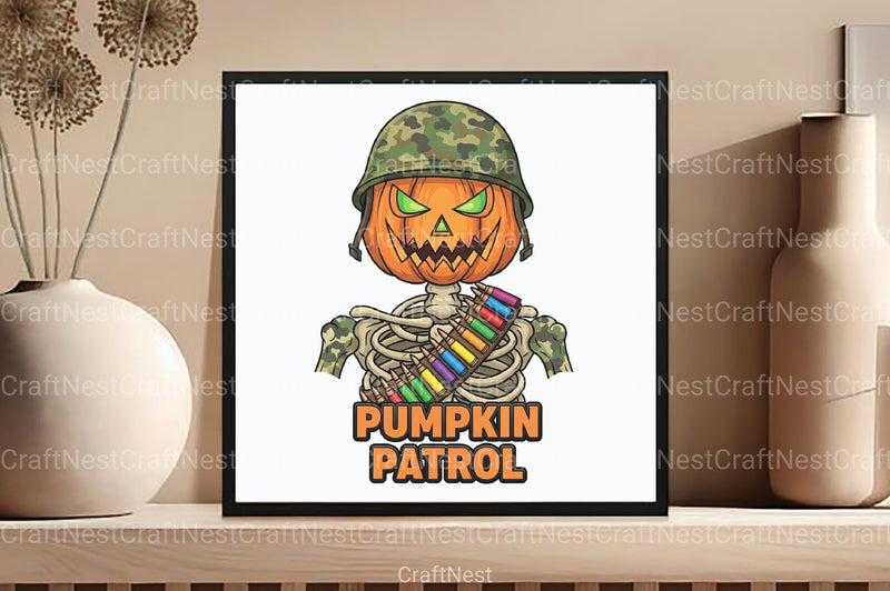 Camo Pumpkin Halloween Clipart Bundle 157 - CraftNest - Digital Crafting and Art
