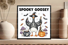Spooky Skeleton Goose Clipart Bundle - CraftNest - Digital Crafting and Art
