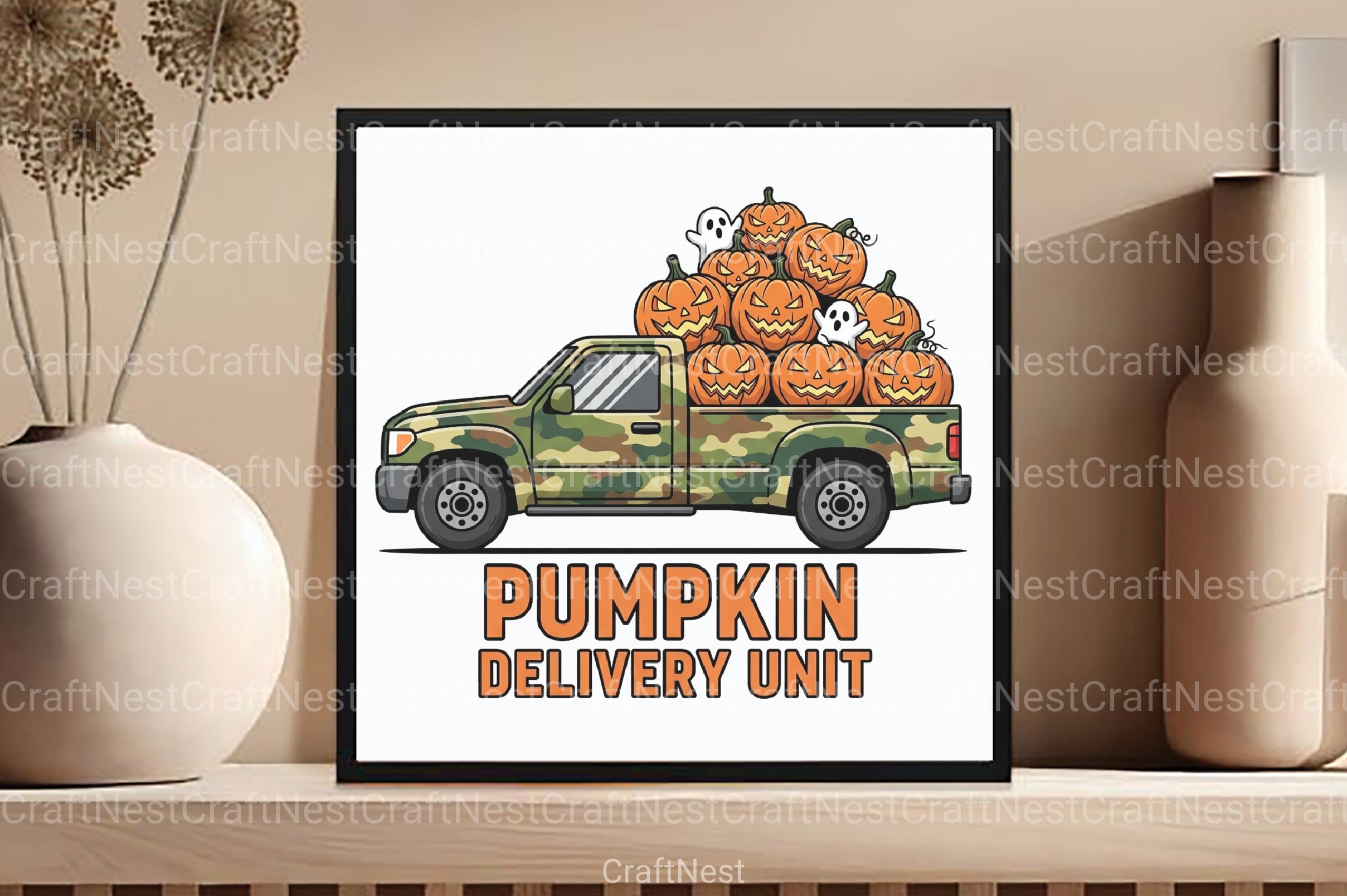 Camo Truck Halloween Clipart Bundle - CraftNest - Digital Crafting and Art