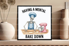 Skeleton Baking: Funny Bakery Clipart Bundle - CraftNest - Digital Crafting and Art
