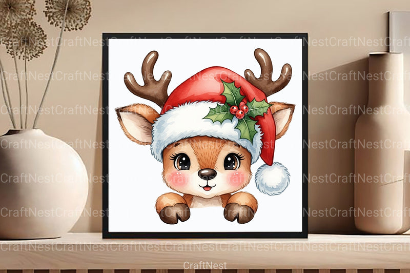 Christmas Reindeer Clipart Bundle 1 - CraftNest - Digital Crafting and Art