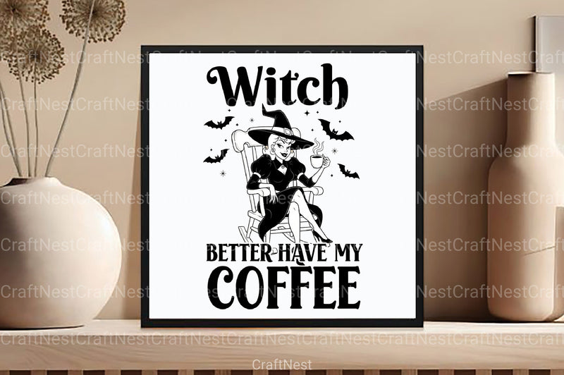 Halloween Witch Coffee Clipart Bundle - CraftNest - Digital Crafting and Art