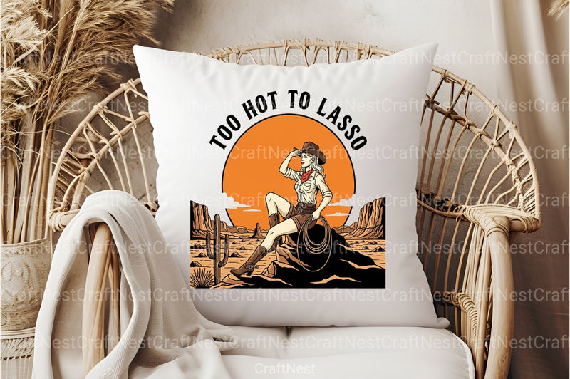 Retro Cowgirl Clipart Bundle: Too Hot to Lasso - CraftNest - Digital Crafting and Art