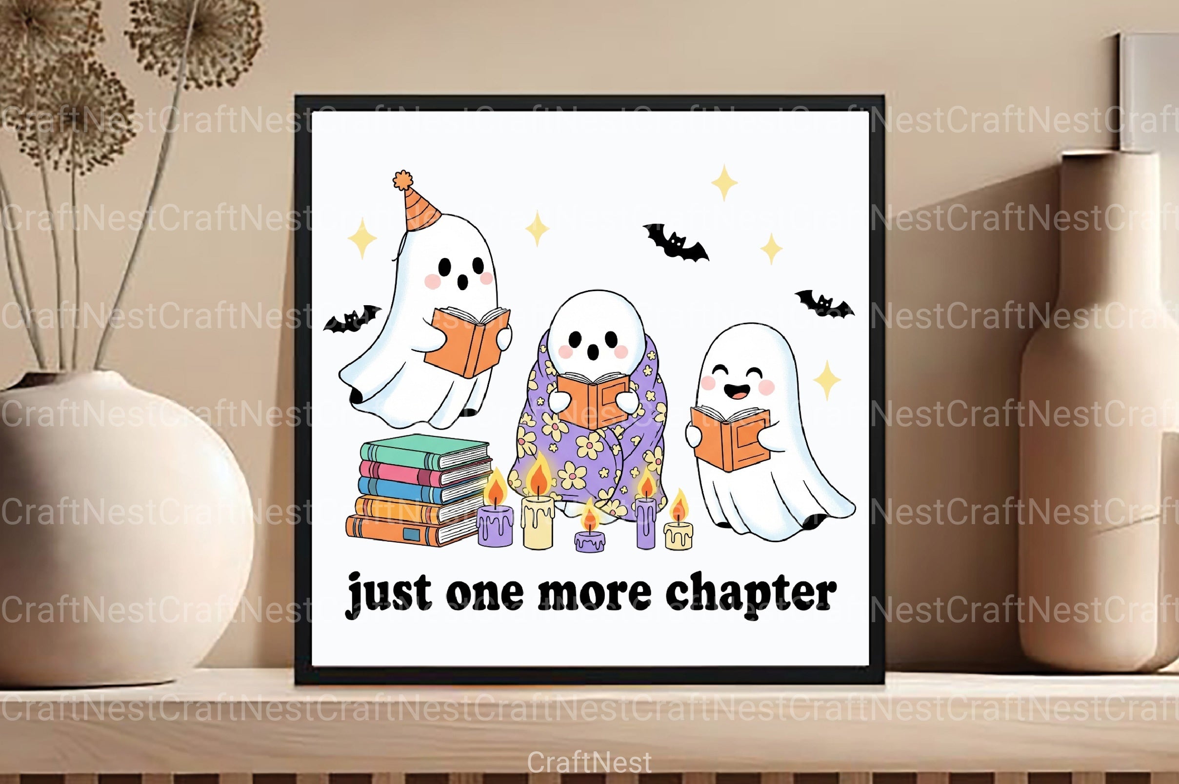 Just One More Chapter Ghost Clipart Bundle - CraftNest - Digital Crafting and Art