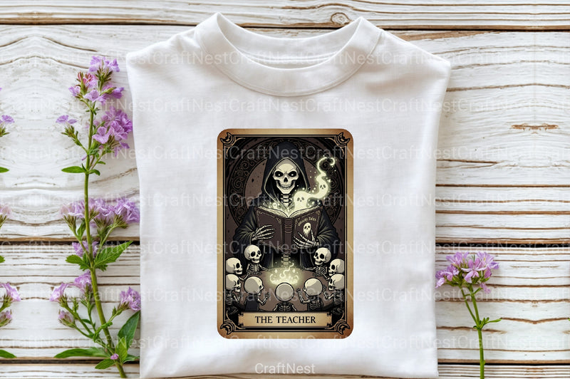 Teacher Halloween Tarot Card Clipart Bundle - CraftNest - Digital Crafting and Art