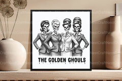 Golden Ghouls Girls Halloween Clipart Bundle - CraftNest - Digital Crafting and Art