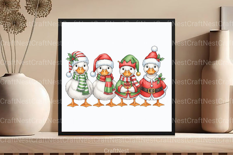 Christmas Chickens Clipart Bundle 2 - CraftNest - Digital Crafting and Art