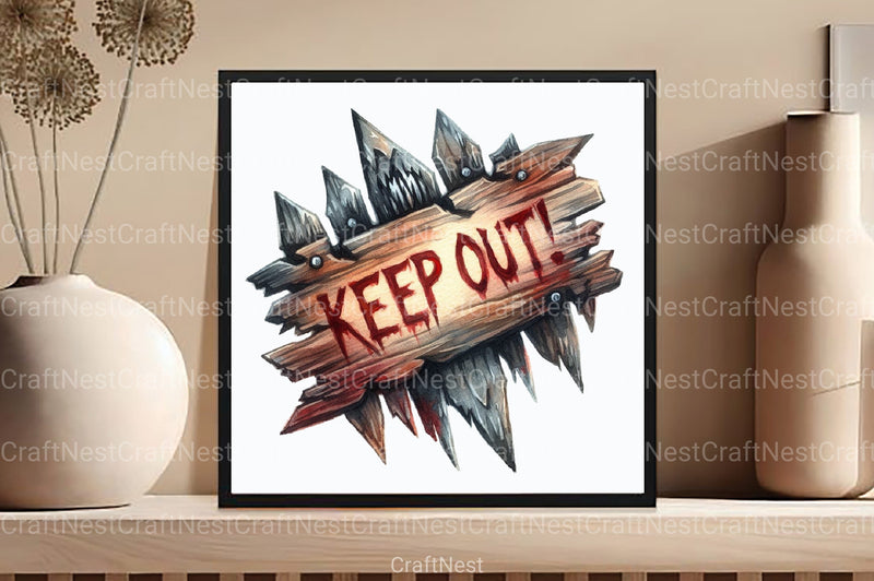 Keep Out! Clipart Bundle - CraftNest - Digital Crafting and Art
