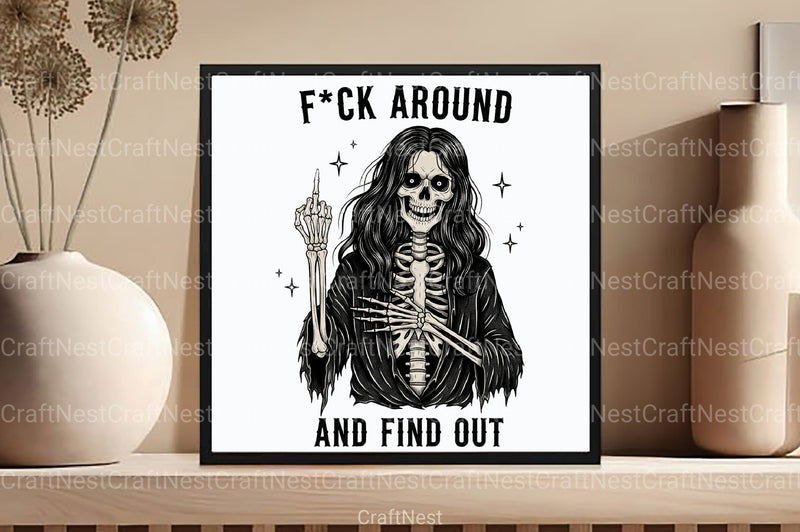 Funny Halloween Sassy Skeleton Clipart Bundle - CraftNest - Digital Crafting and Art