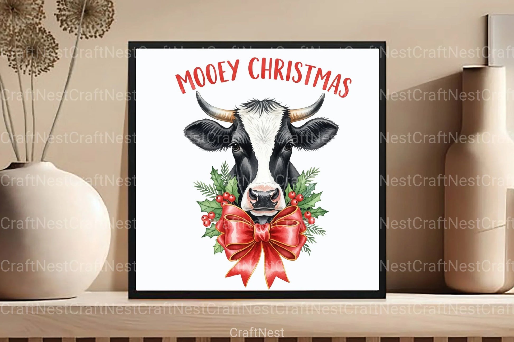 Mooey Christmas Clipart Bundle 88 - CraftNest - Digital Crafting and Art