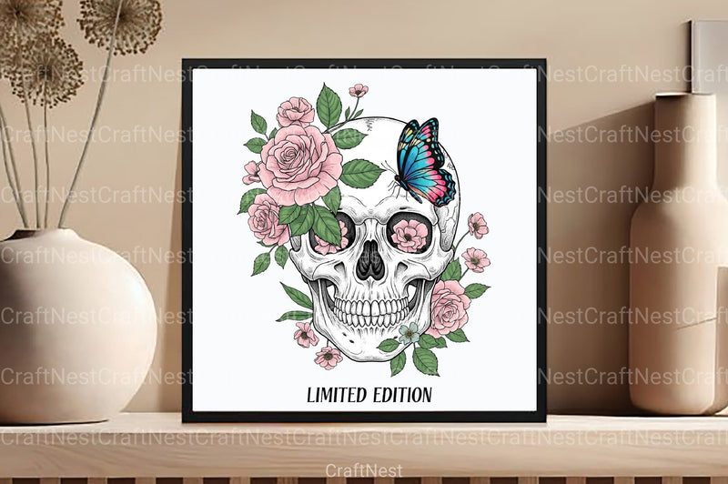 Floral Skull Limited Edition Clipart Bundle - CraftNest - Digital Crafting and Art