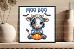 Moo Boo Halloween Cow Clipart Bundle - CraftNest - Digital Crafting and Art