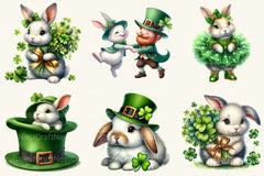St Patrick's Bunny Clipart Bundle - CraftNest - Digital Crafting and Art
