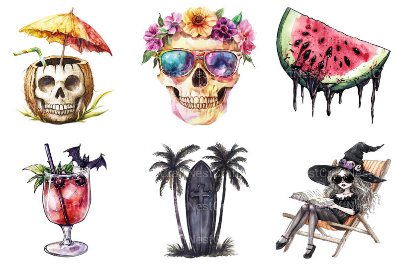 Gothic Summer Clipart Bundle 3 - CraftNest - Digital Crafting and Art