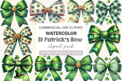 St Patrick's Bow Clipart Bundle - CraftNest - Digital Crafting and Art
