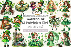 St Patrick's Girl Clipart Bundle - CraftNest - Digital Crafting and Art