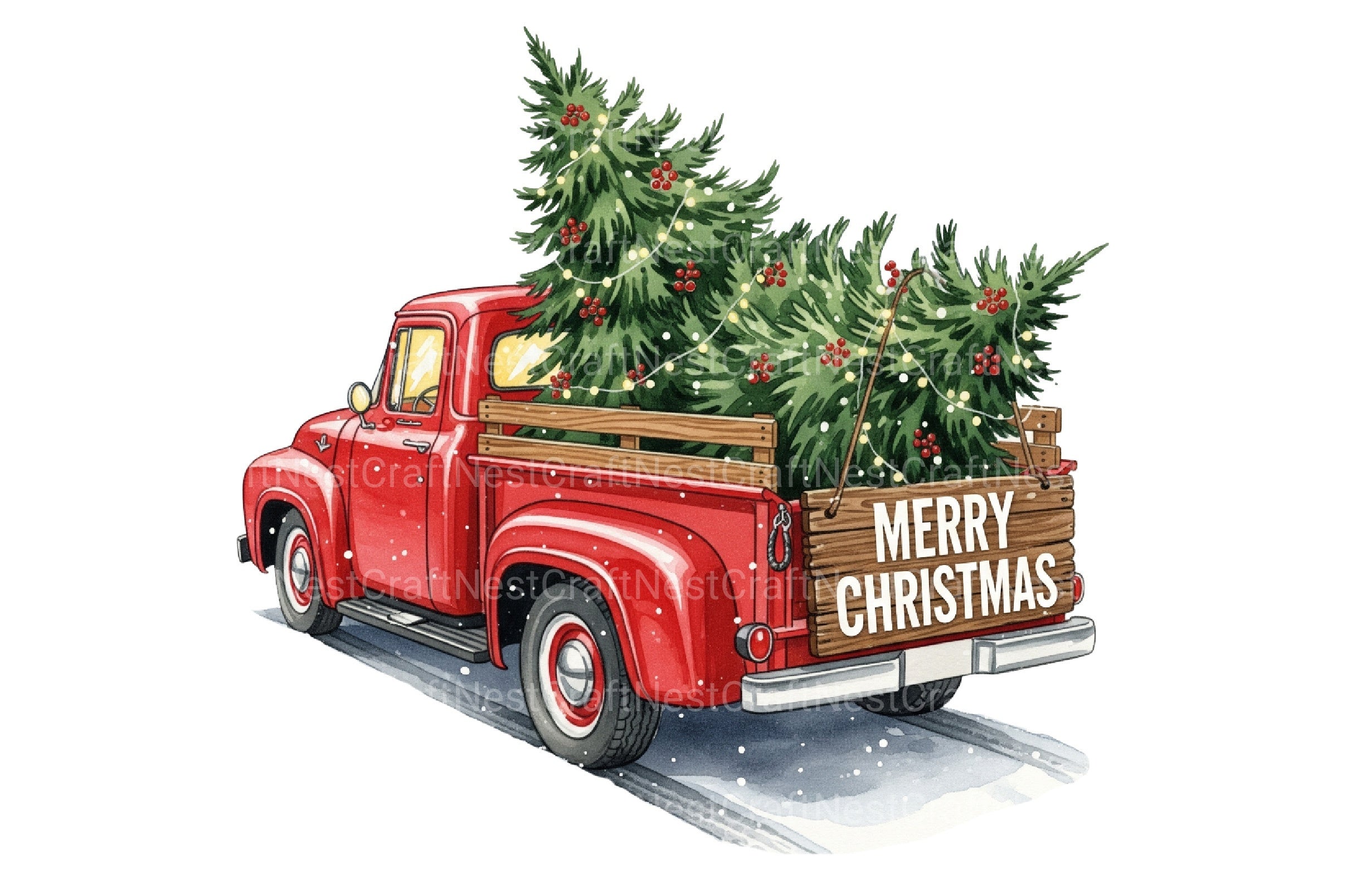 Watercolor Christmas Clipart Bundle - CraftNest - Digital Crafting and Art