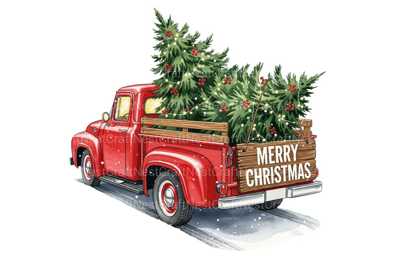 Watercolor Christmas Clipart Bundle - CraftNest - Digital Crafting and Art