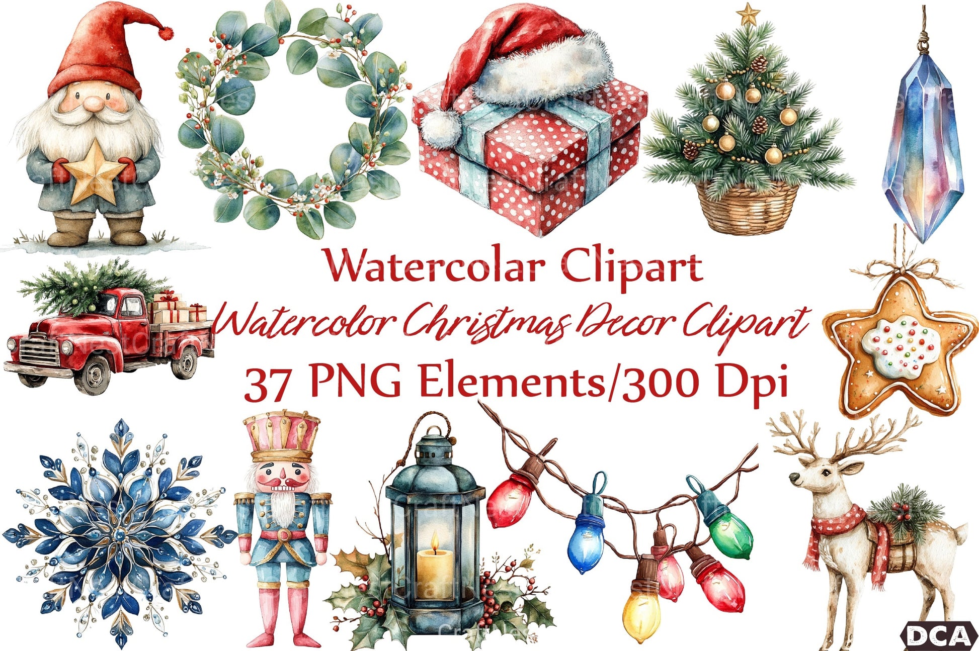 Christmas Decor Clipart Bundle - CraftNest - Digital Crafting and Art