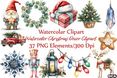 Christmas Decor Clipart Bundle - CraftNest - Digital Crafting and Art