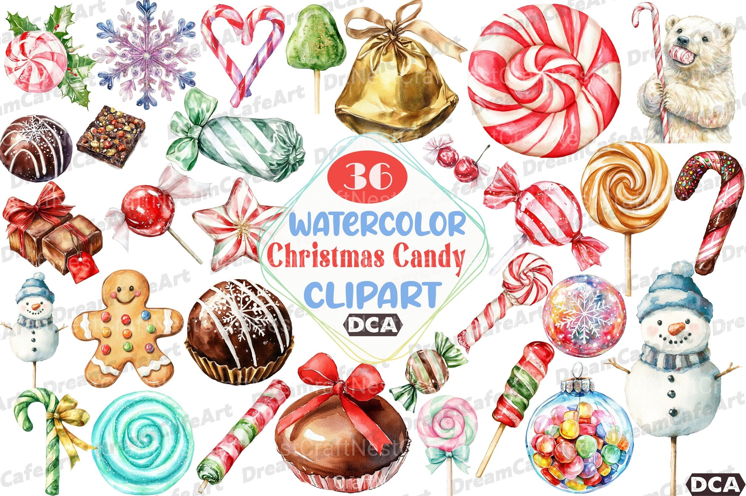 Christmas Candy Clipart Bundle - CraftNest - Digital Crafting and Art