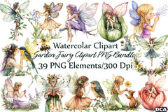 Garden Fairy Clipart Bundle - CraftNest - Digital Crafting and Art