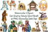 Cute Christmas Nativity Clipart Bundle 1
