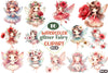 Flower Glitter Fairy Clipart Bundle