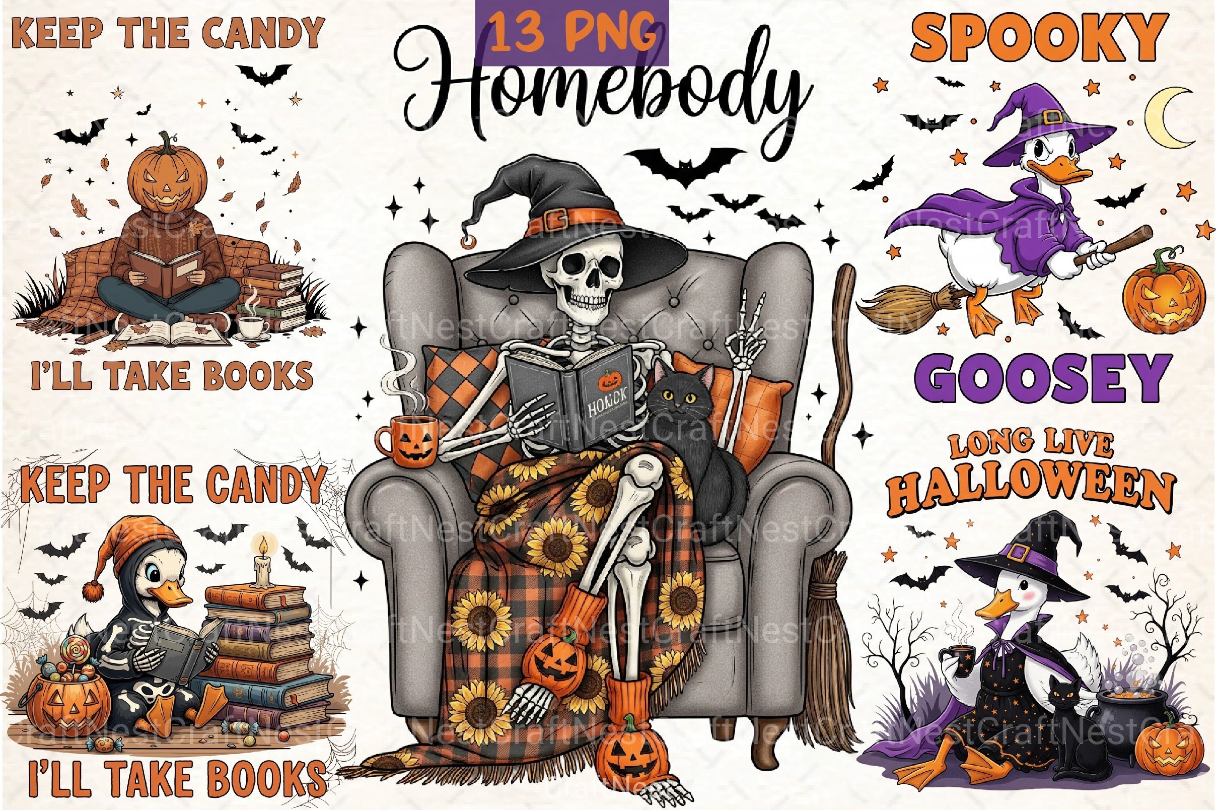 Halloween Vintage Clipart Bundle - CraftNest - Digital Crafting and Art