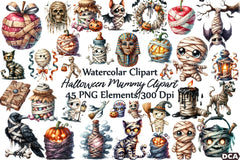 Halloween Mummy Clipart Bundle 99 - CraftNest - Digital Crafting and Art