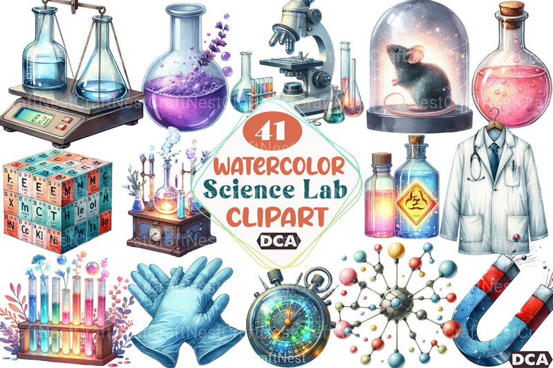 Science Lab Clipart Bundle - CraftNest - Digital Crafting and Art
