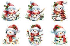 Christmas Cute Snowman Clipart Bundle 99 - CraftNest - Digital Crafting and Art