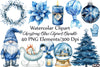 Christmas Blue Clipart Bundle