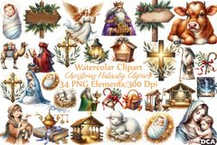 Christmas Nativity Clipart Bundle 2 - CraftNest - Digital Crafting and Art