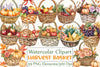 Harvest Basket Thanksgiving Clipart Bundle